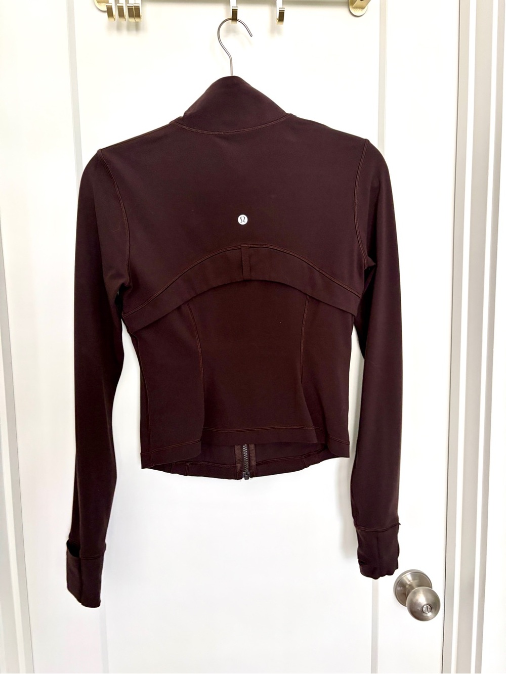 Lululemon Define Cropped Jacket Nulu Dark Brown Size 6 - Picture 2 of 5